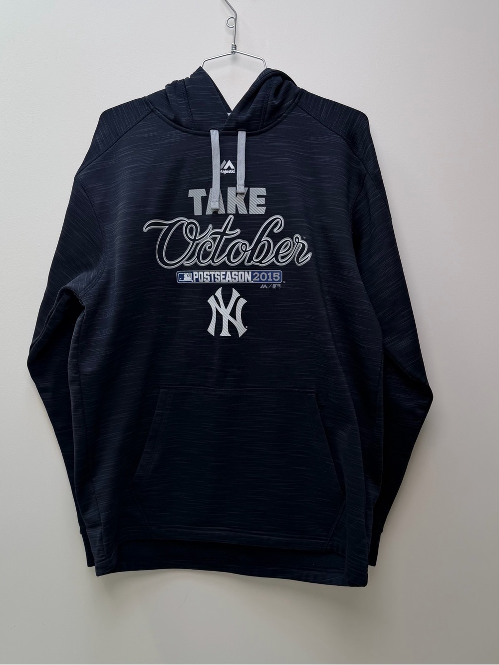 Majestic New York Yankees 'Take October' Navy Hoodie M